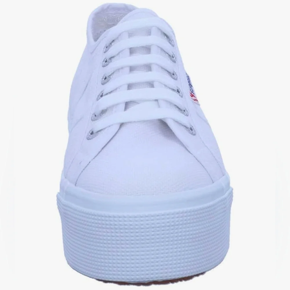 Superga | 2790 Cotw Platform Cotton Canvas Sneakers In True White Size EU42 NWB!